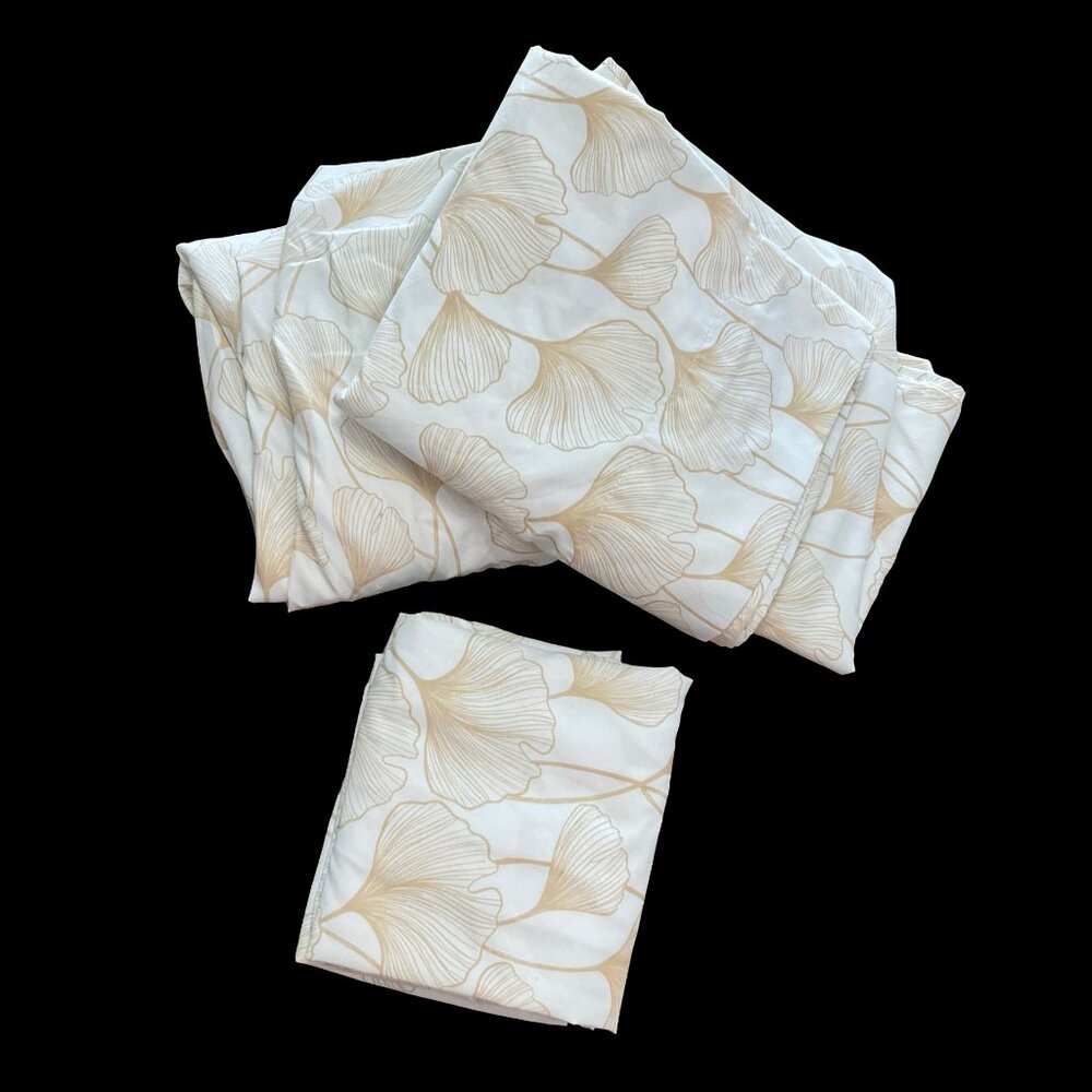 Queen Sheet Set w/ Gingko Biloba Print